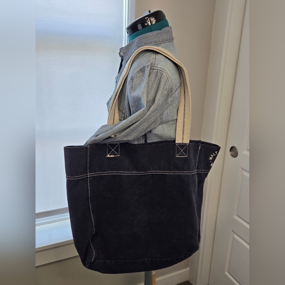 DISNEY PARKS WDW NAVY BLUE CANVAS TOTE BAG MICKEY MOUSE & PARIS BAG LOT 3 TRAVEL - Picture 3 of 16